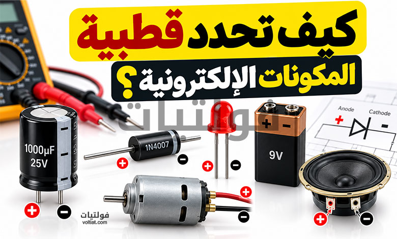 ما المقصود بالقطبية في المكونات الإلكترونية؟