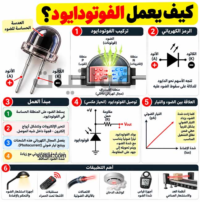 مبدأ عمل الفوتودايود